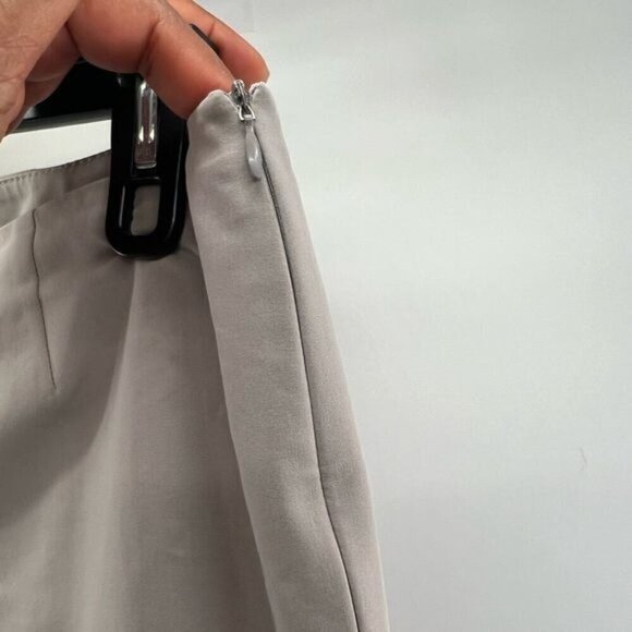 Lafayette 148 New York grey cotton ankle trousers pants size 6 side zip - Picture 3 of 11